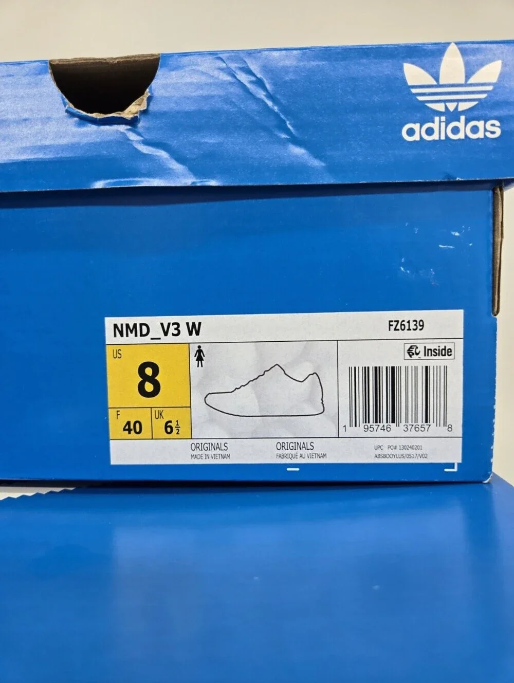 Adidas Women's NMD_V3 FZ6139 Purple Running Shoes Size 8